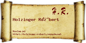 Holzinger Róbert névjegykártya