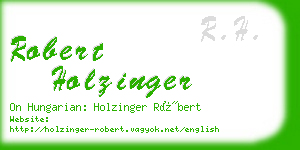 robert holzinger business card